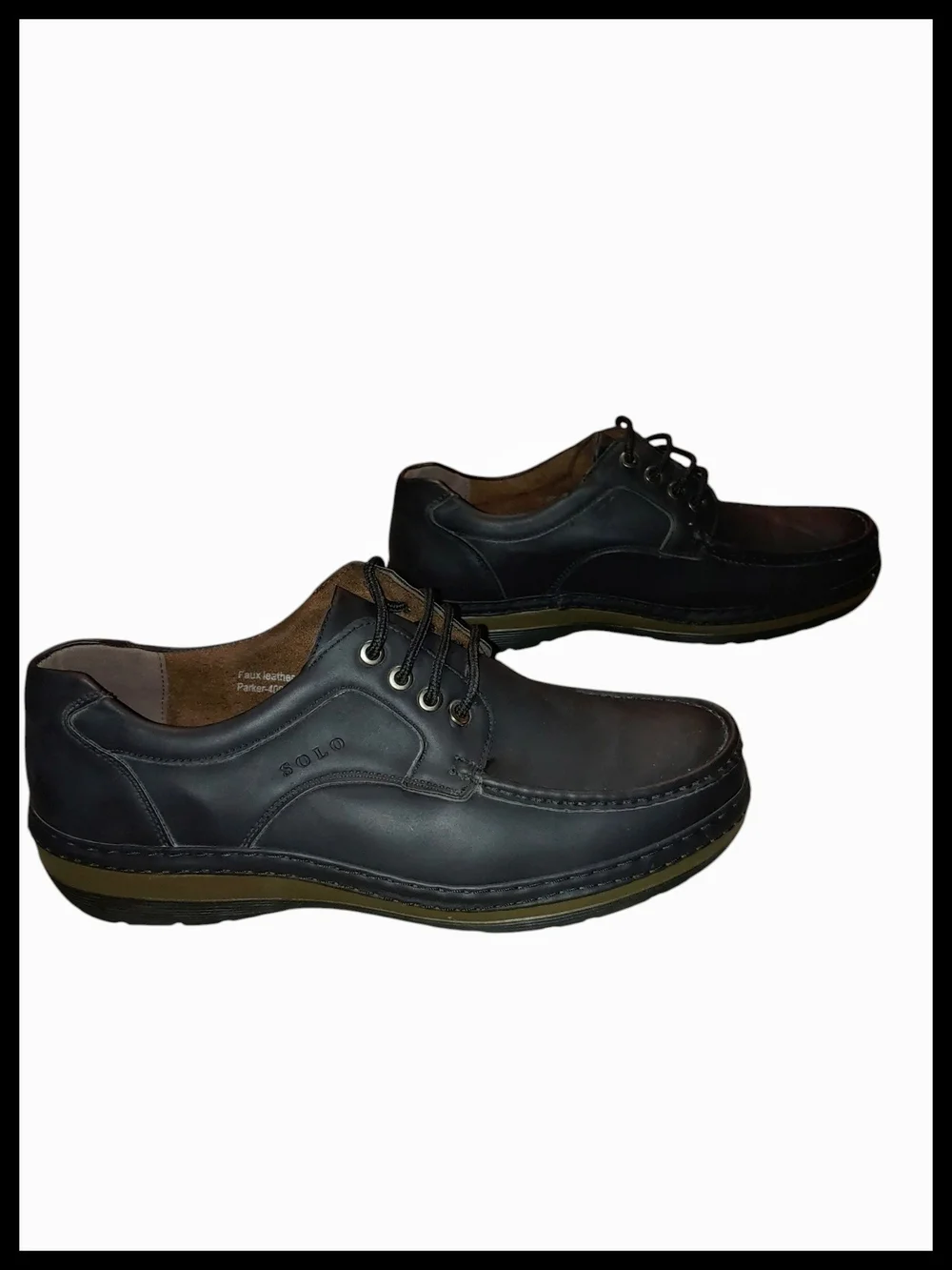 SOLO Men's Black Casual Lace-Up Shoes